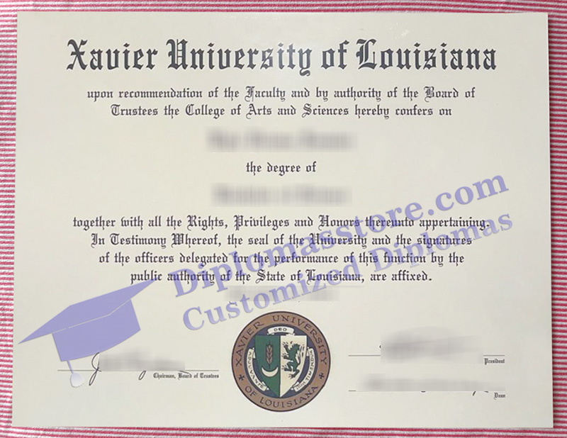 Xavier University of Louisiana diploma, Xavier University of Louisiana degree,