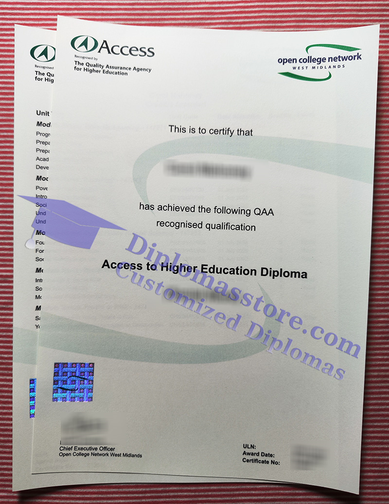 Access to Higher Education diploma, Access to HE diploma,