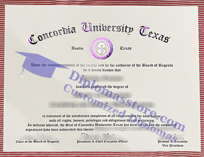 Concordia University Texas diploma