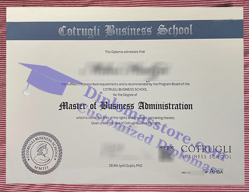 Cotrugli Business School diploma, MBA degree,