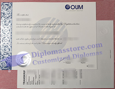 OUM degree, OUM transcript,