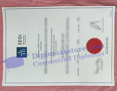 SEGI University diploma