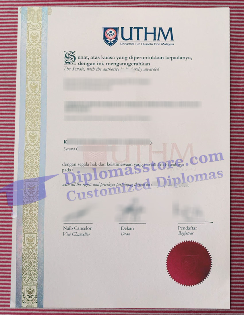 Universiti Tun Hussein Onn Malaysia degree, UTHM diploma,