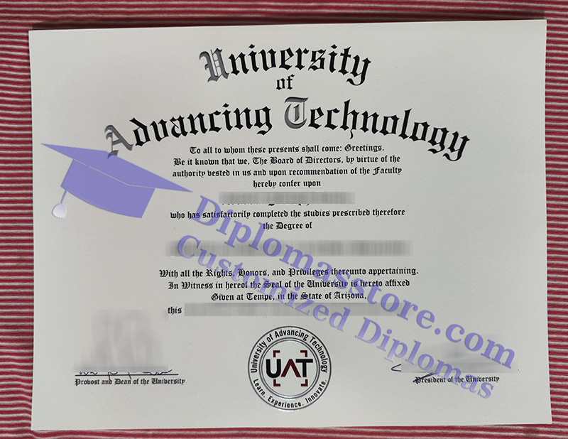 University of Advancing Technology diploma, University of Advancing Technology certificate,