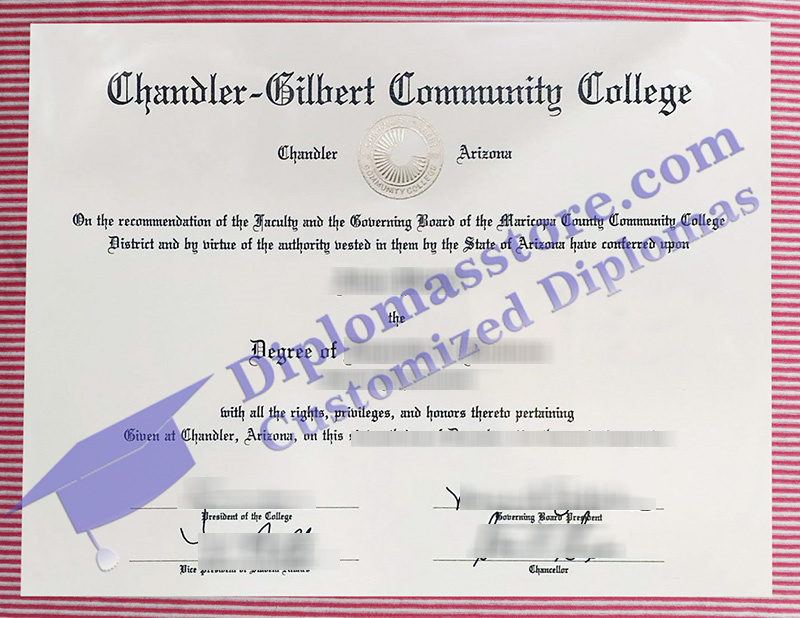 Chandler-Gilbert Community College diploma, CGCC certificate,