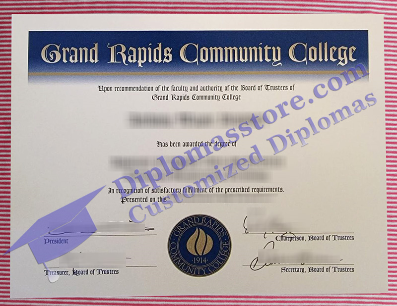 Grand Rapids Community College diploma, GRCC certificate,