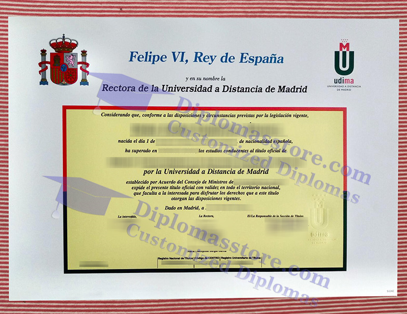 Universidad a Distancia de Madrid título, UDIMA diploma,