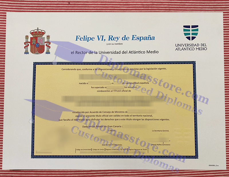 Universidad del Atlántico Medio título,Universidad del Atlántico Medio diploma,