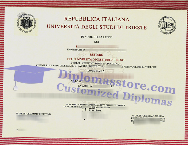 Università di Trieste laurea, Università di Trieste diploma,