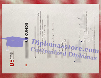 University of Europe diploma