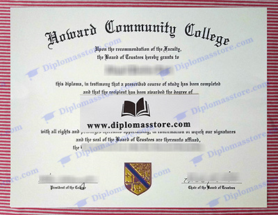 Howard Community College certificate