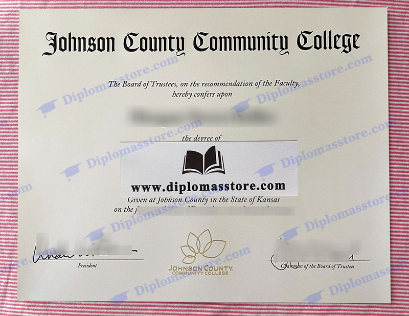 Johnson County Community College diploma, JCCC certificate,