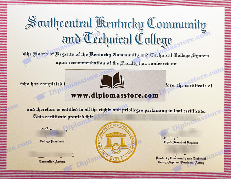 SKYCTC diploma, Southcentral Kentucky Community and Technical College certificate,