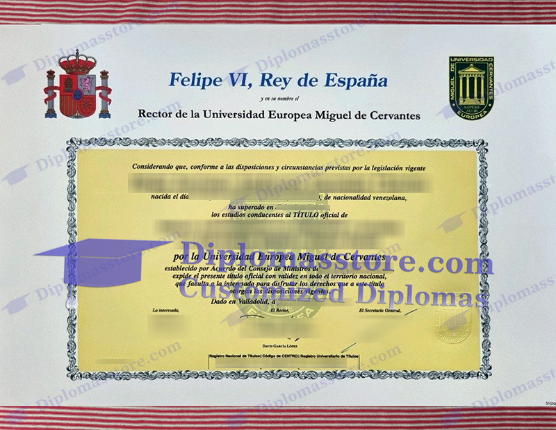 Universidad Europea Miguel de Cervantes título, Universidad Europea Miguel de Cervantes diploma,