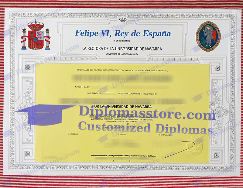 Universidad de Navarra título, Universidad de Navarra diploma,