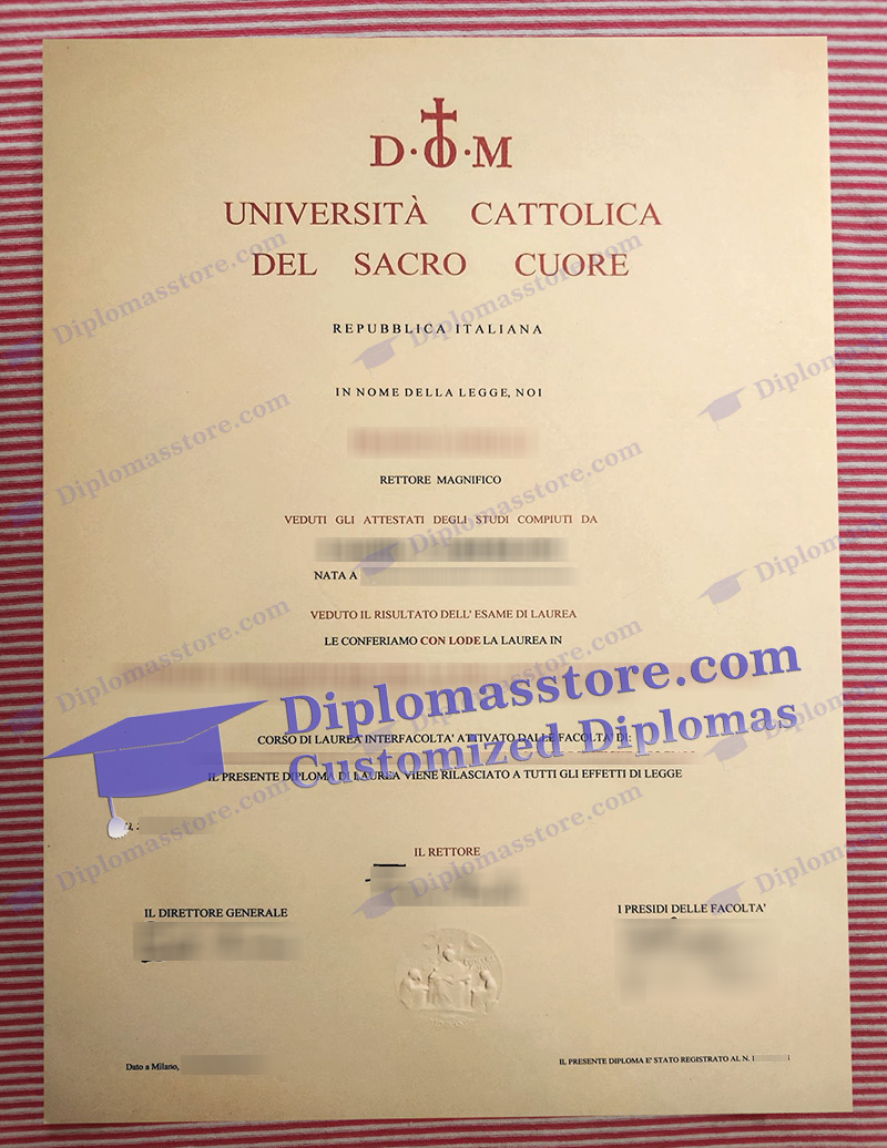 Università Cattolica del Sacro Cuore laurea, Università Cattolica del Sacro Cuore diploma,