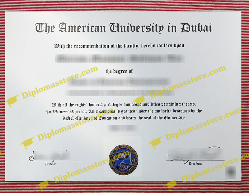 American Unievrsity in Dubai degree, AUD diploma,