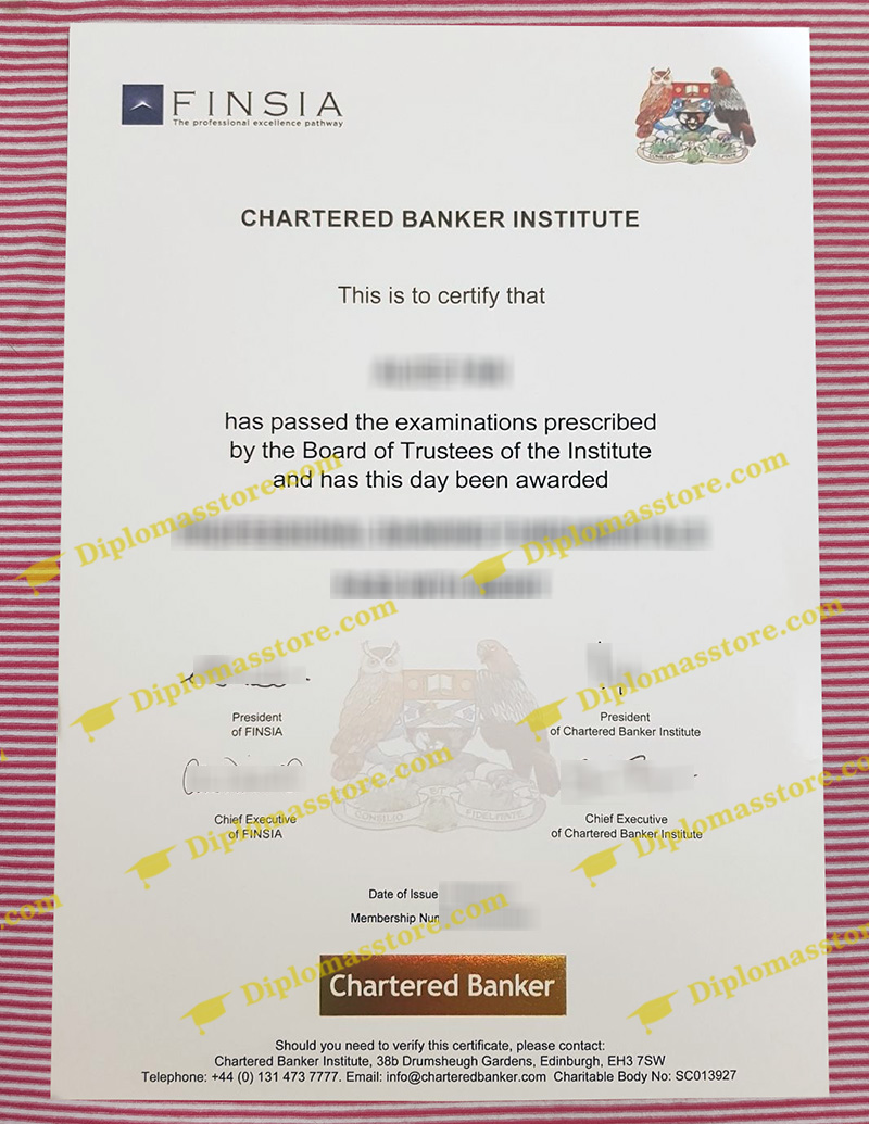 Chartered Banker Institute certificate, Chartered Banker Institute diploma,