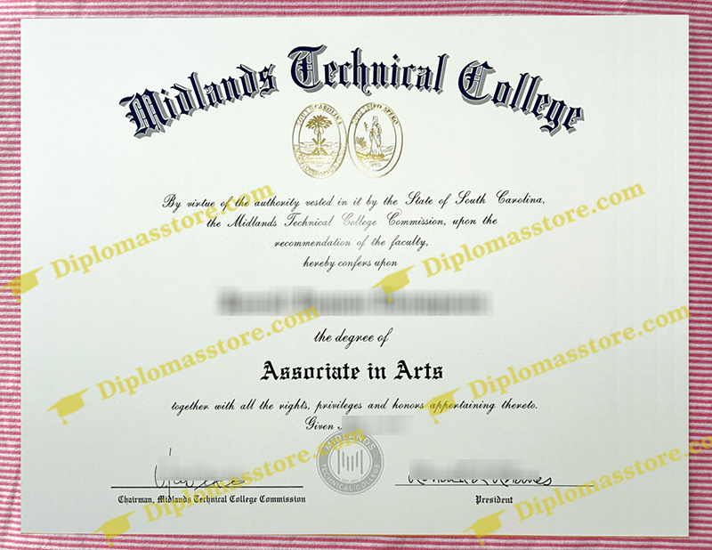 Midlands Technical College diploma, Midlands Technical College associate degree,