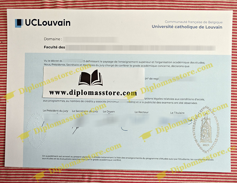 UCLouvain diploma, Université Catholique de Louvain degree,