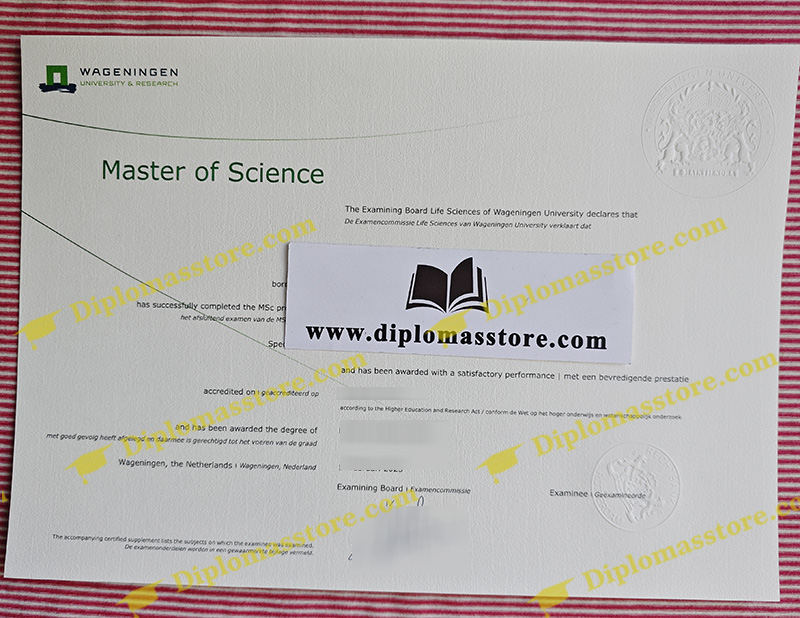 Wageningen University diploma, Wageningen University degree,